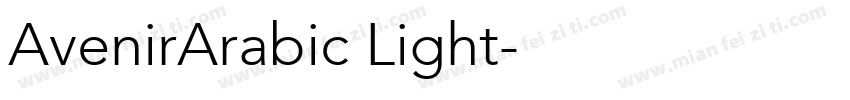 AvenirArabic Light字体转换